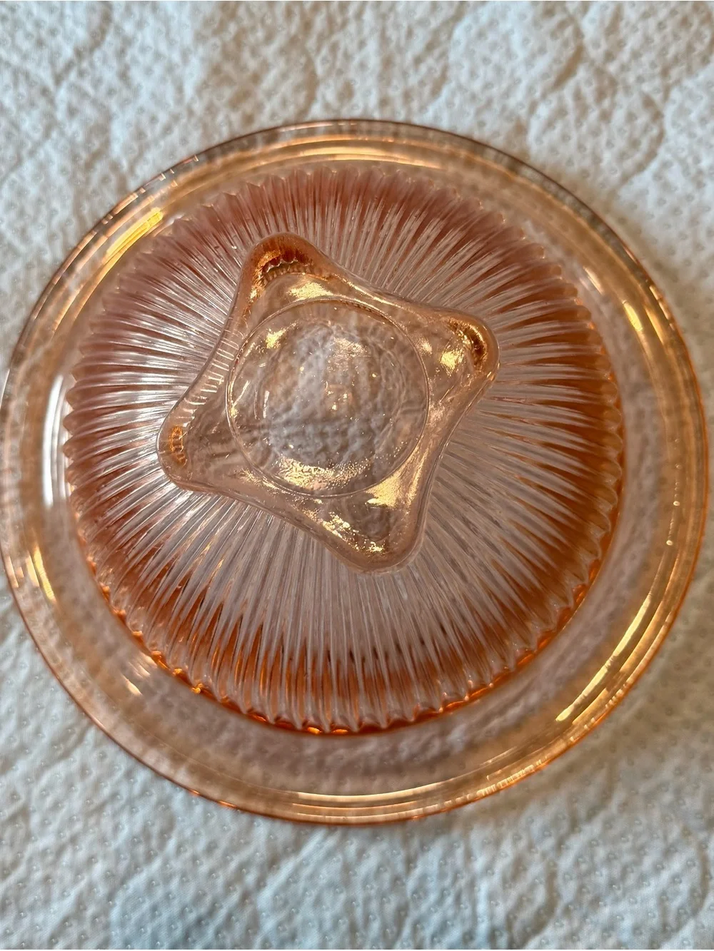 Vintage Hazel-Atlas Pink Depression Glass 9.75